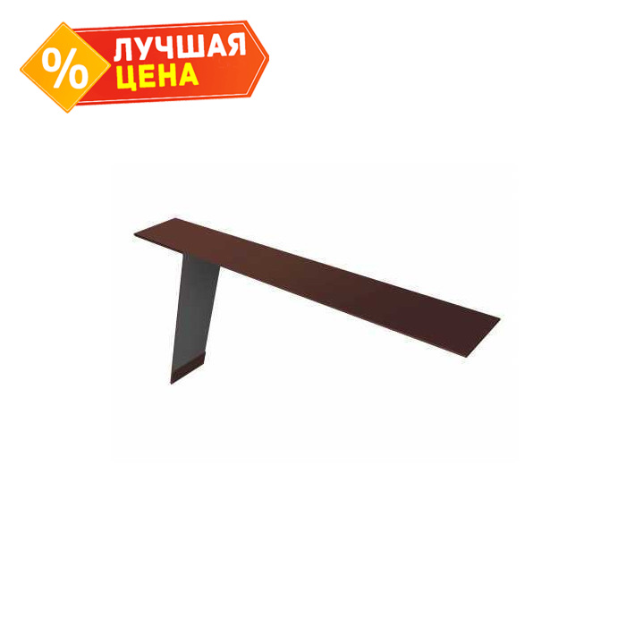 Планка карнизная фальц Grand Line 130х80 0,5 Drap RAL 8017 шоколад