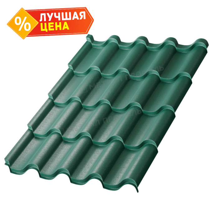 Металлочерепица Металл-Профиль Монтерроса-SL 0,5 VikingMP® E RAL 6005 Зеленый мох